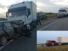 2 человека погибли на месте: страшная авария с фурой на трассе в Волгоградской области попала на видео