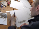 В Волжском талантливый заключенный ИК-12 рисует картины за несколько минут