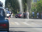 ВАЗ и иномарка "распластались" по проспекту Ленина 