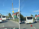 Рейсовый автобус и иномарка столкнулись в Волжском: видео