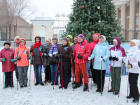 Любители скандинавской ходьбы устроили новогодний забег в Волжском