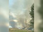 Большой пожар в Волжском попал на видео 