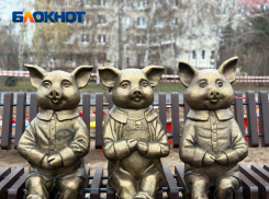 Три поросенка поселились в Волжском: новый арт‑объект покорил горожан