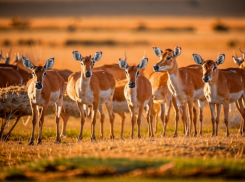 Близ Волжского обнаружили стадо нарушителей - сайгаков