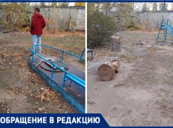 Металлическую лодку украли с детской площадки в Волжском