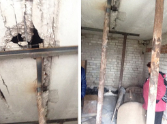 Бетонный потолок сыпался на головы жителей многоэтажки в Волжском 