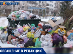 В старой части Волжского снова не вывозят мусор
