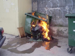 В Волжском огонь из мусорного контейнера перекинулся на автомобиль