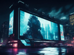 Киберпанк по-волжски: у центрального рынка поставят экран с управлением по QR-коду