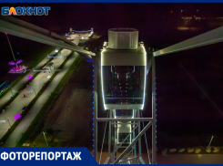 Обзор ночного Волжского с колеса обозрения: фоторепортаж