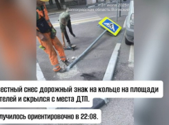 Волжанам предлагают награду за информацию о сбившем знак седане