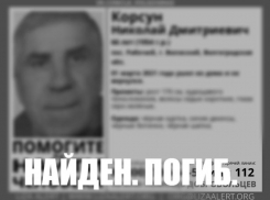 Пропавшего 66-летнего мужчину в Волжском нашли. Он погиб