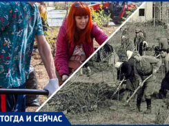 Как выглядели субботники в Волжском много лет назад: тогда и сейчас