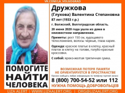 Пенсионерка невысокого роста пропала в Волжском