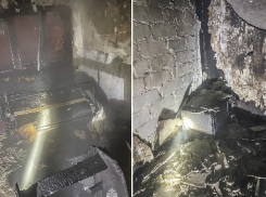 В Волгограде огнеборцы вынесли троих детей из горящего дома