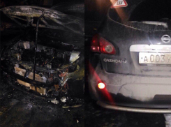 Ночью сгорел автомобиль Nissan Qashqai в Волжском