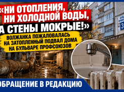 «Ни отопления, ни холодной воды, а стены мокрые»: волжанка пожаловалась на затопленный канализацией подвал дома на бульваре Профсоюзов