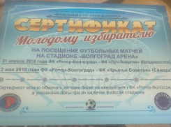 Волжанка решила продать полученный даром на выборах сертификат на футбольные матчи