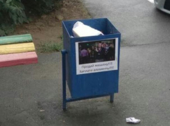 Лицо волжанина украсило помойки города