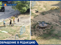 Детскую площадку превратили в помойку в Волжском