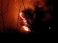 На севере Волгограда пожарные тушат крупный ландшафтный пожар