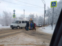 Живой человек лежит на дороге в Волжском