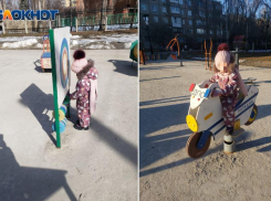 2-летняя девочка разбило лицо на бетонной детской площадке в Волжском