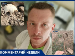 На территории центрального парка в Волжском нашли череп: видео