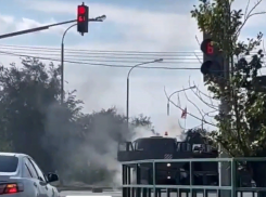 В Волжском загорелась военная техника: видео
