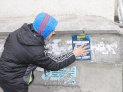 Активисты ЛДПР в Волжском испортили городские столбы и дома «агитками»