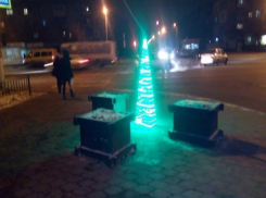 Елку-инопланетянку приметили на улицах Волжского 