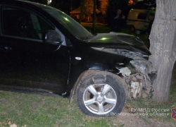 В Волжском пожилая автоледи на иномарке въехала в дерево