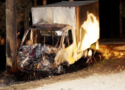 В Волжском в гараже сгорела «Газель»  