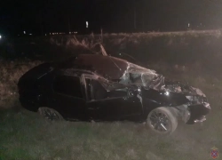 В Волжском «Гранта» перевернулась в кювет после потери управления