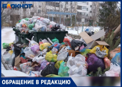В старой части Волжского снова не вывозят мусор