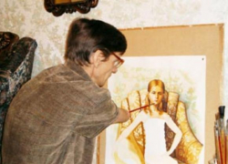 Волжский безрукий художник пишет картину для китайского миллиардера