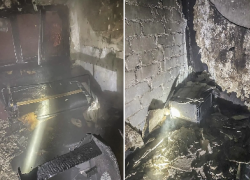 В Волгограде огнеборцы вынесли троих детей из горящего дома