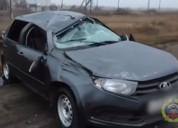 В Волгоградской области пассажир «Лады» погиб при опасном обгоне: видео 