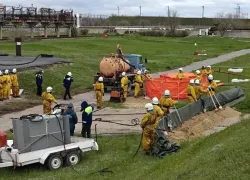 Учения по ликвидации разлива нефтепродуктов прошли в Волжском