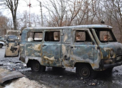 В Волжском сгорел "Уазик"