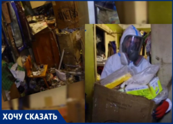 Рыцари в химзащите против клопов и мышей: волжские волонтеры штурмуют забитую мусором и паразитами «трешку» одинокой пенсионерки