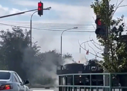 В Волжском загорелась военная техника: видео