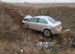 "Летающий" Mitsubishi обнаружили в кювете в Волжском 