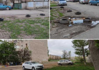 «Зеленой зоны нет, а свиньи за рулем есть»: жители Волжского строят баррикады из покрышек