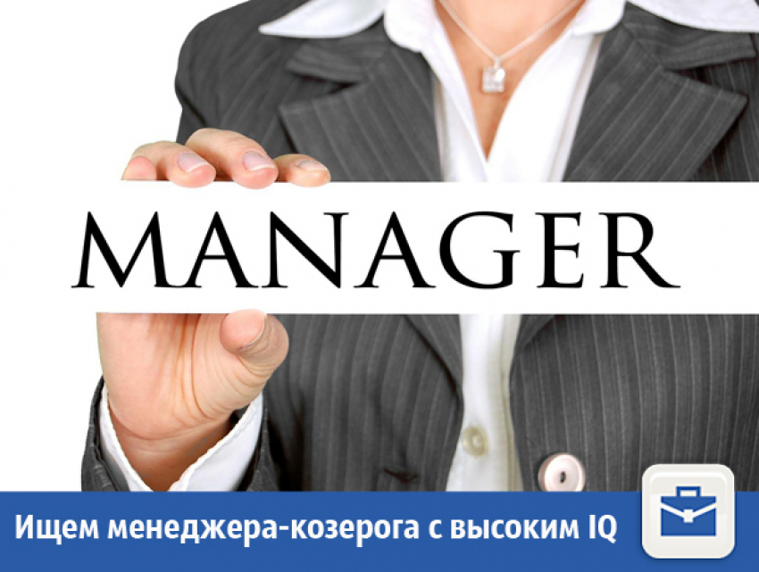 Менеджера-козерога с высоким IQ примут на работу в Волжском 