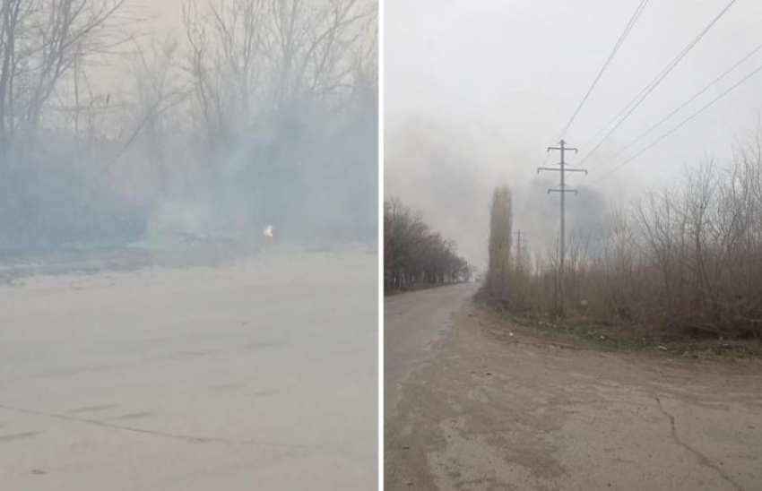 Волжский запалили: улица Александрова вся в дыму 