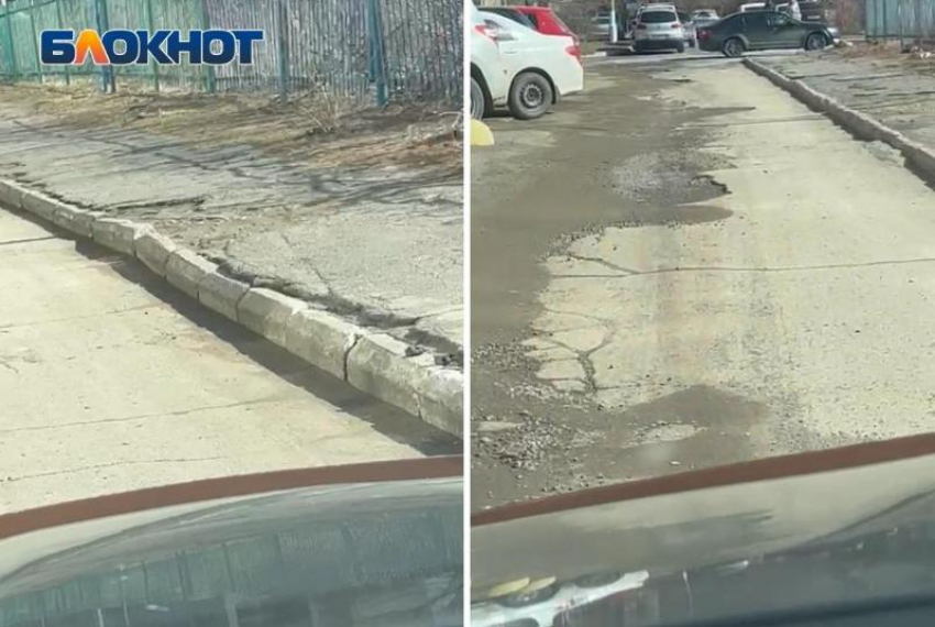 Пока дети дойдут до поликлиники - сломают все ноги: в Волжско на видео сняли «убитые» дороги