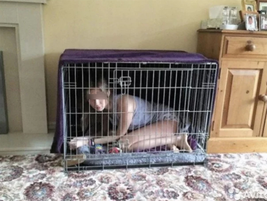 Креативный продавец посадил девушку в клетку