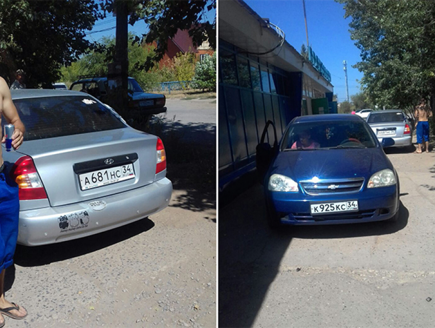 Автохамы устроили парковку на пешеходных тротуарах в Волжском