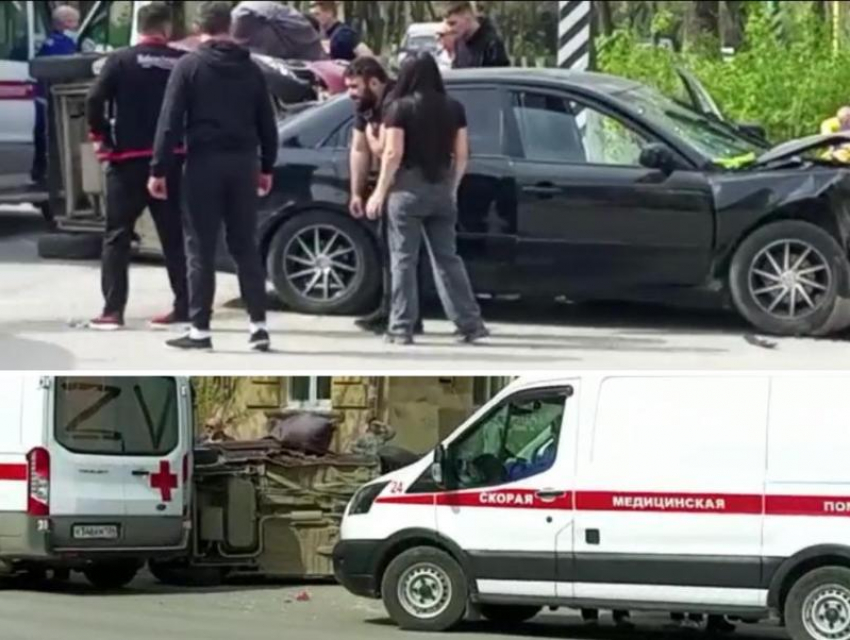 3 пострадавших, 2 - дети: видео момента страшной аварии на перекрестке в Волжском